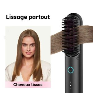 Brosse lissante pour cheveux sans fil